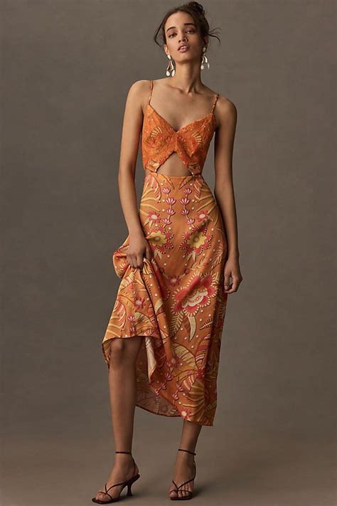 Farm Rio X Anthropologie V Neck Cutout Maxi Dress In 2024 Cutout Maxi