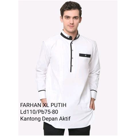 Jual Hem Koko Farhan Kemeja Remaja Lengan Panjang Formal Kasual