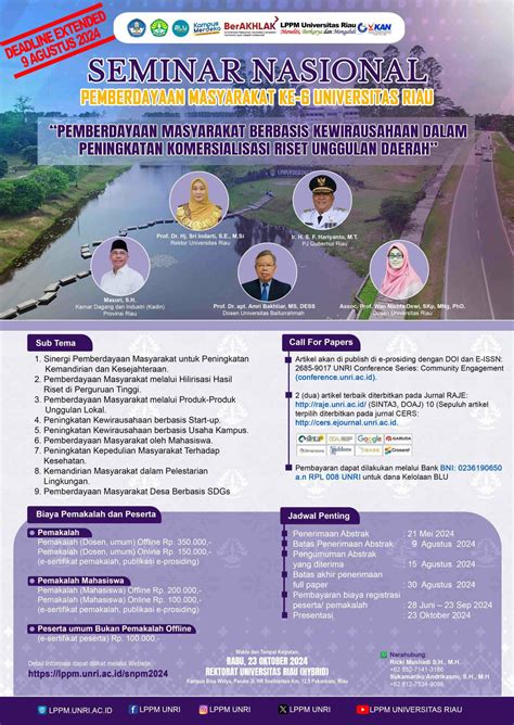 Seminar Nasional Pemberdayaan Masyarakat 2024 Lppm Universitas Riau