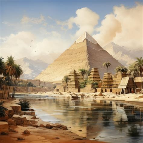 Premium AI Image Illustration Of The World Of Ancient Egypt