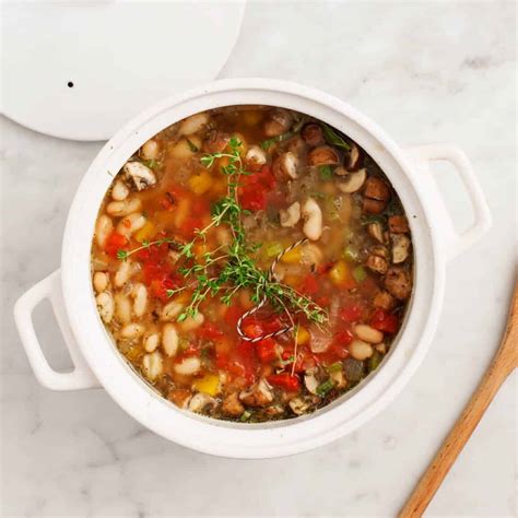 White Bean Tomato Mushroom Soup Recipe Love And Lemons