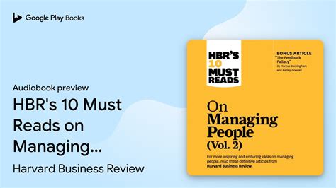 HBR S 10 Must Reads On Managing People Vol 2 By Harvard Business