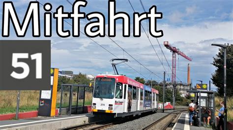 Straßenbahn Mainz Mitfahrt M8C Linie 51 Hochschule Mainz