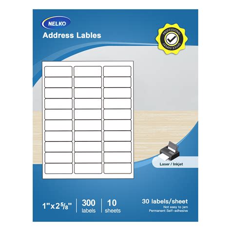 Address Labels, NELKO 1" x 2-5/8" Shipping Address Labels for Laser ...