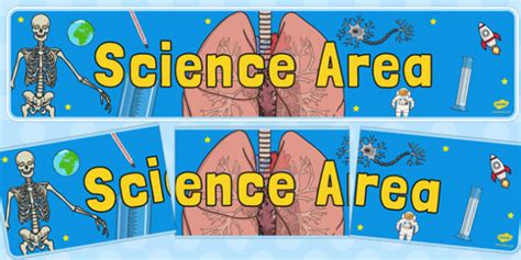 Editable Science Area Display Banner Teacher Made