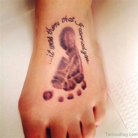 Sweet Baby Footprint Tattoo On Foot Tattoo Designs Tattoosbag