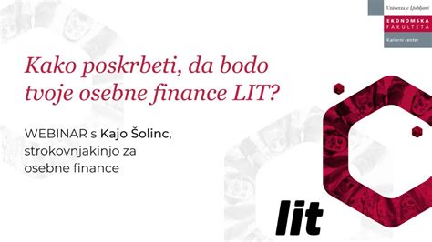 Kako Poskrbeti Da Bodo Tvoje Osebne Finance LIT YouTube