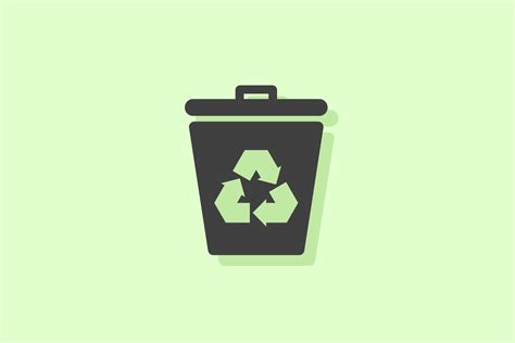 Recycle bin icon vector, trash icon and recycle icon with a green ...