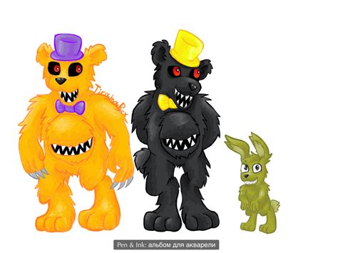 Realistic FNaF 4 - Nightmare Fredbear,Plushtrap by TirainaRex on DeviantArt