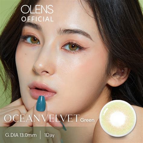 OLENS Official Ocean Velvet 1Day Green 10P Contact Lens Shopee