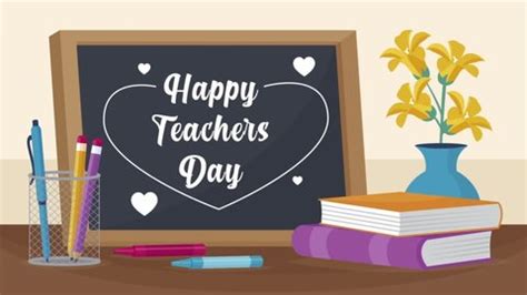 Happy Teachers Day Animation Background Stock Footage Video (100% ...