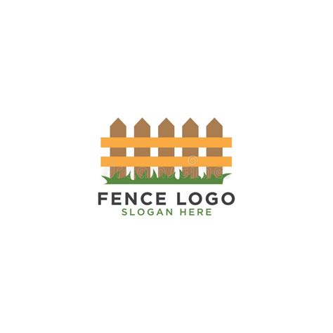 Fence logo design template stock vector. Illustration of symbol - 120559529