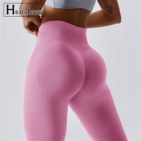 Estiramento Sem Costura Leggings Do Esporte Das Mulheres Cal As De Gin