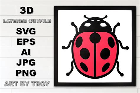 Lady Bug 3d Layered Svg Cut File Graphic By Artbytroy · Creative Fabrica