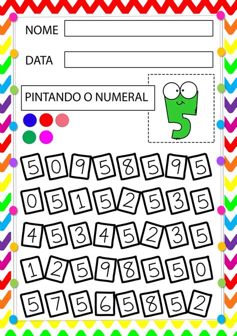 ATIVIDADES EDUCAÇÃO INFANTIL NUMERAIS 0 A 10 EM PDF no Elo7 ESPAÇO