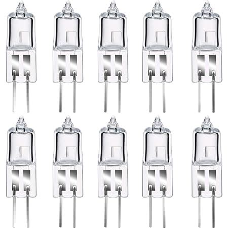 Jaenmsa Lot de 12 ampoules halogènes G4 20W 12V 2800 K 2 broches pour