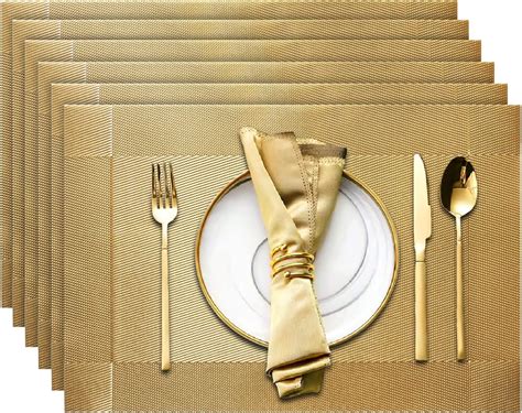 Amazon.com: Trophable Placemats Set of 6, Table Placemats Heat ...