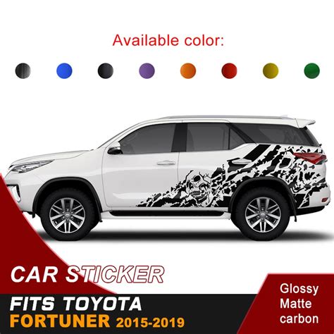 Fit For Toyota Fortuner 2015 2016 2017 2018 2019 Car Stickers Side Body