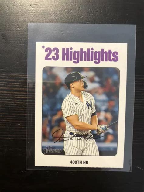 Topps Heritage Mini Giancarlo Stanton White Border Yankees