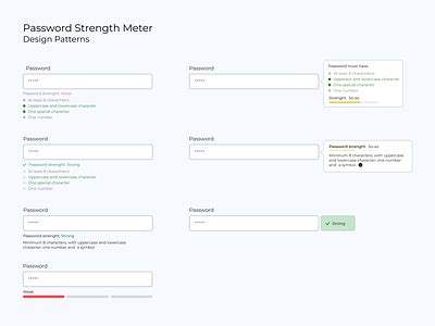 Password Strength Meter by Artur Makaryan on Dribbble