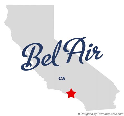 Map of Bel Air, CA, California