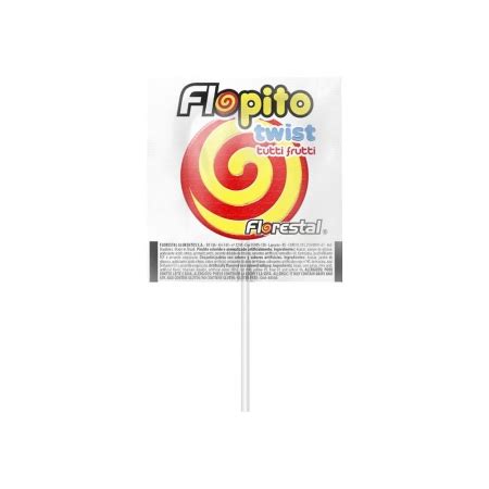 Pirulito Psicodélico Vermelho e Amarelo Flopito Twist 400g