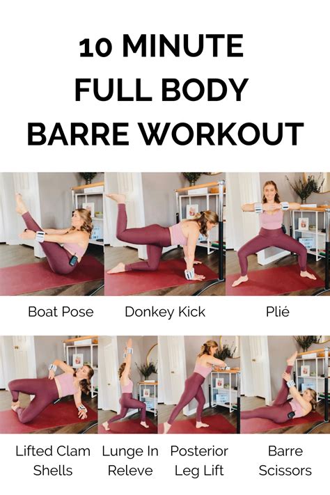 10 Minute Full Body Barre Workout For A Lean Body Barre Workout Lean