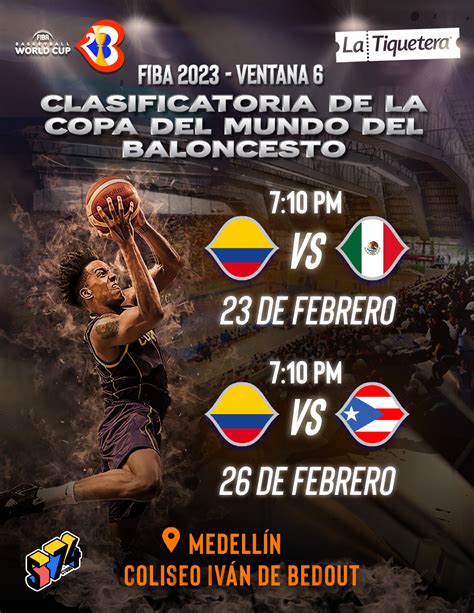 CLASIFICATORIAS DE LA COPA DEL MUNDO BALONCESTO FIBA 2023 | La Tiquetera