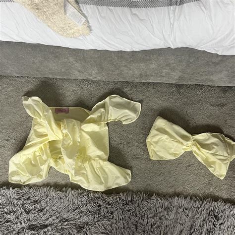 Lemon Light Yellow Handmade Bikini Cover Set Beach Depop