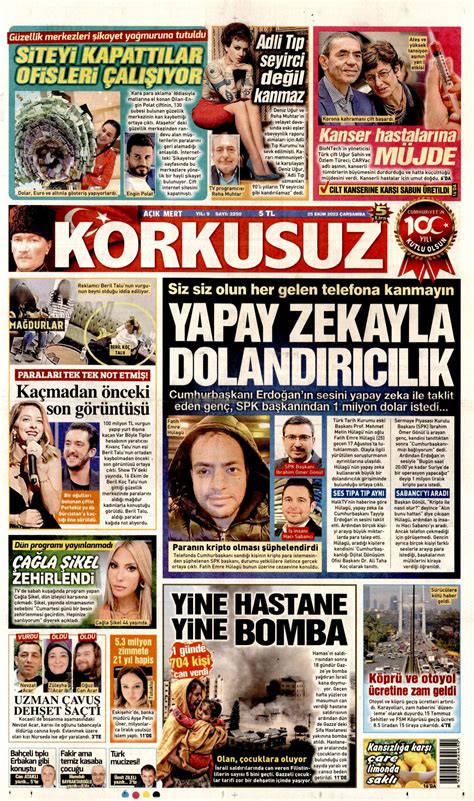 Korkusuz Gazetesi Korkusuz Man Et Oku Haberler Ekim