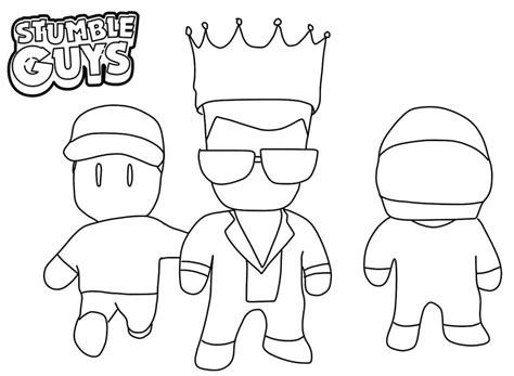 Coloriage Personnages de Stumble Guys télécharger et imprimer gratuit