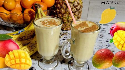 Licuado de mango y plátano YouTube