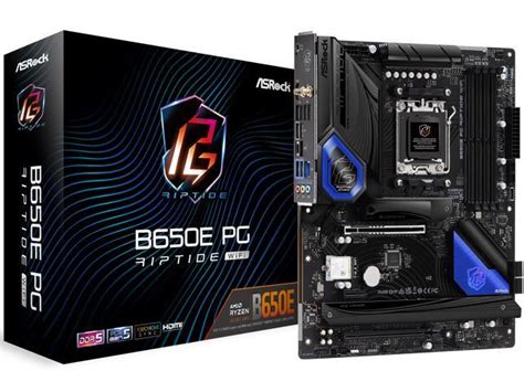 ASRock B650E PG RIPTIDE WIFI AM5 ATX Motherboard 4 Slots DDR5 PCIe 5