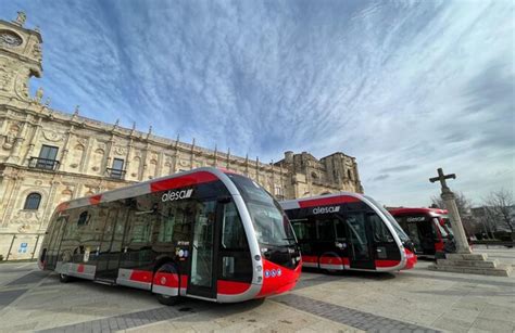 El transporte urbano de León estrena siete autobuses eléctricos