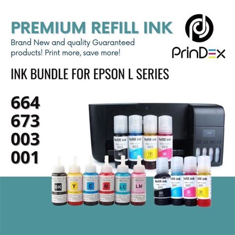 Ink Set Lahat Colors Compatible Refill Ink 003 001 664 673 Ink Set For