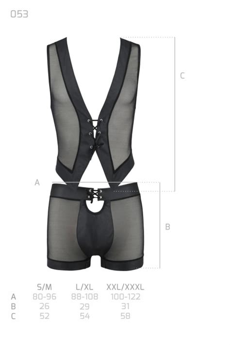 Schwarzes Herren Set Bodys Overalls für IHN Club Hot Fashion Odretto Highheels