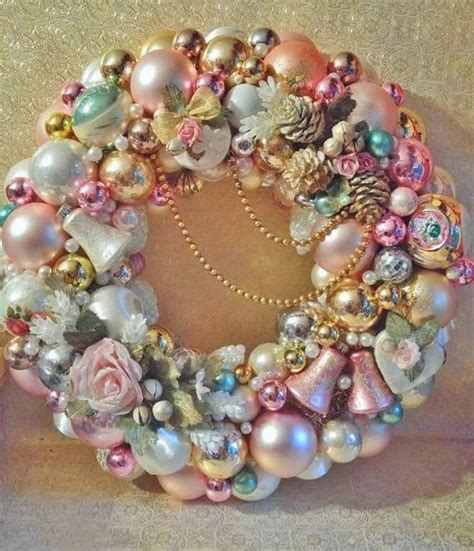 Pink And Silver Christmas Ornament Wreath 🎅 🎄 🌟 : r/ChristmasDecorating