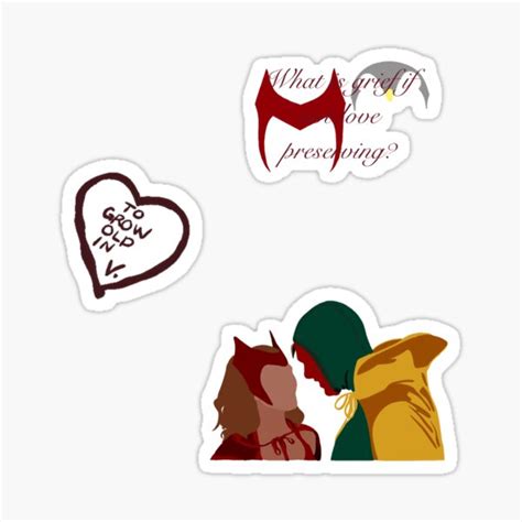 Wanda And Vision Sticker Pack Sticker For Sale By Gofundme Redbubble