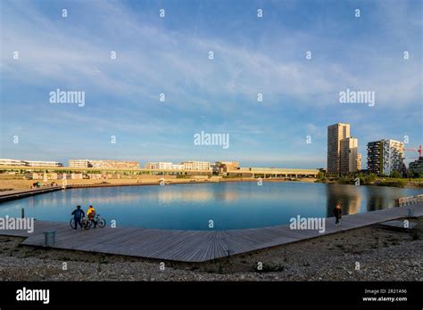 Vienna: 84 m high wooden skyscraper HoHo Holzhochhaus (left), tallest wooden skyscraper in the ...