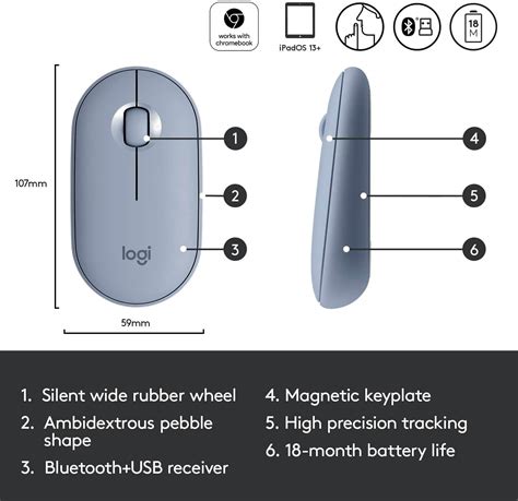 Logitech Pebble M350 Wireless Mouse Blue Grey Midas Computer Center Amman Jordan