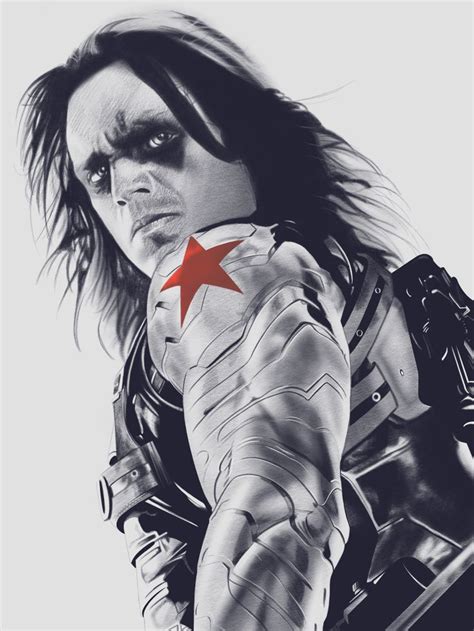 Sketch Of Bucky Barnes On Procreate