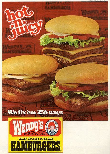 Wendys 1977 Vintage Advertisement