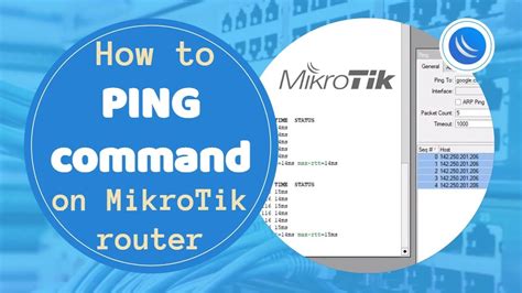 How To Use Ping Command On Mikrotik Router With Examples Youtube