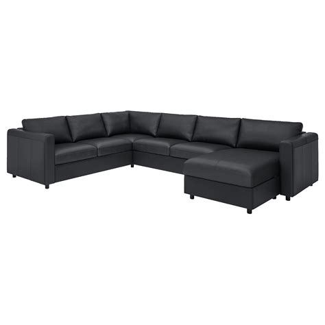 Vimle Corner Sofa 5 Seat With Chaise Longuegrannbomstad Black Ikea