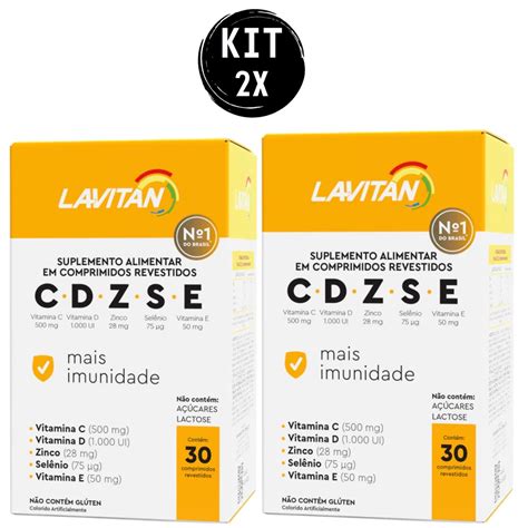 Kit X Lavitan Cdzse Suplemento Alimentar Comprimidos Cimed No