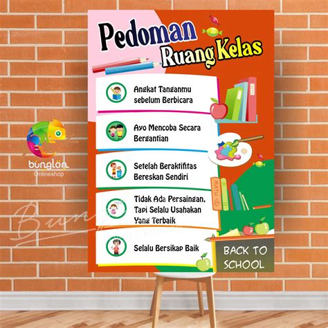 Poster Peraturan Kelas Kami Aturan Ruang Kelas Pedoman Ruang Kelas