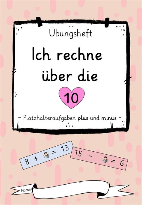 Mathe Bungsheft Zehner Bergang Mit Platzhalter Erg Nzen