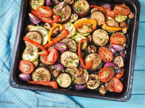 Healthy Vegetable Tray Bake With Pesto Recipe No Money No Time