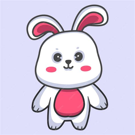 Premium Vector Cute Rabbit Kawaii Cartoon Icon Vector Illustration