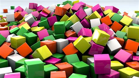 Online Crop HD Wallpaper Cube Colorful Abstract Digital Art